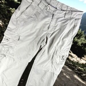 Columbia Titanium Pants Women 10 Short Convertible Cargo‎ Beige Nylon Hiking